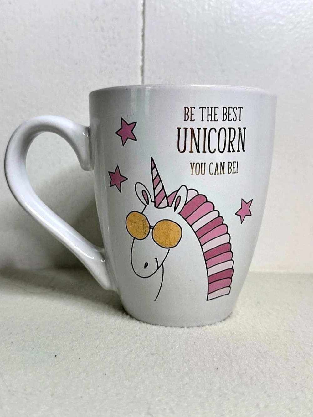 Sheffield Home Ceramic Unicorn Mug in White & Pink